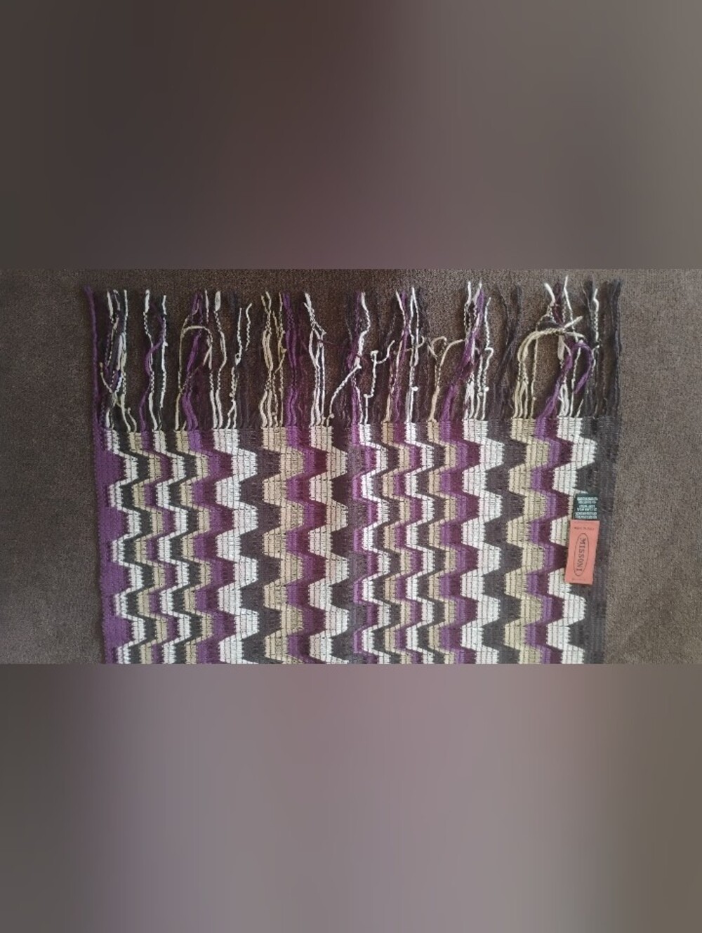 Classic Purple Chevron Missoni Scarf - Picture 4 of 4